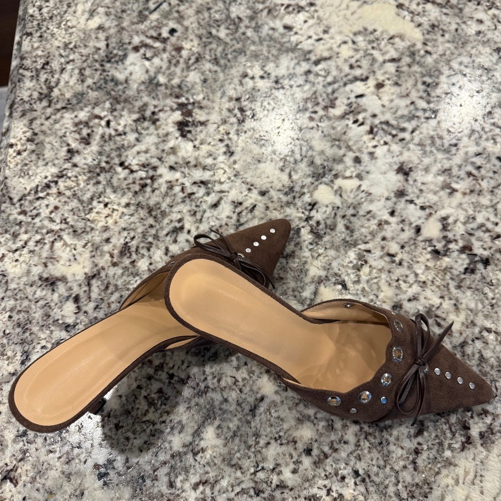 Beautiful brown mules